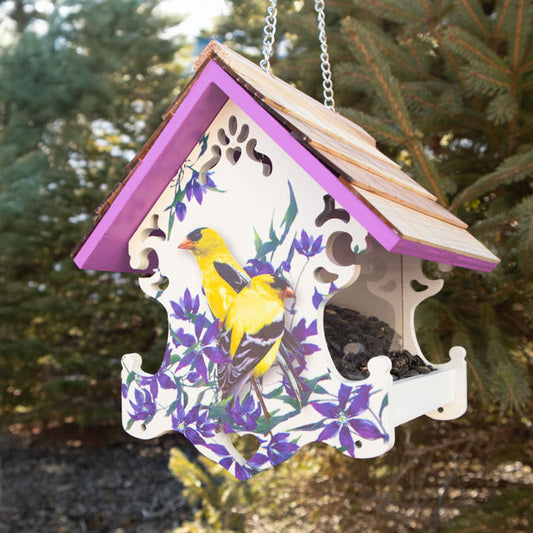 Love Nest Bird Feeder, Goldfinch with Clematis - BIRDLOVER