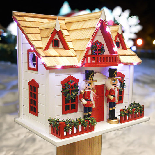 Nutcracker Bird House with LEDs - BIRDLOVER