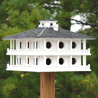 Purple Martin Clubhouse Bird House, 16 Rooms - BIRDLOVER