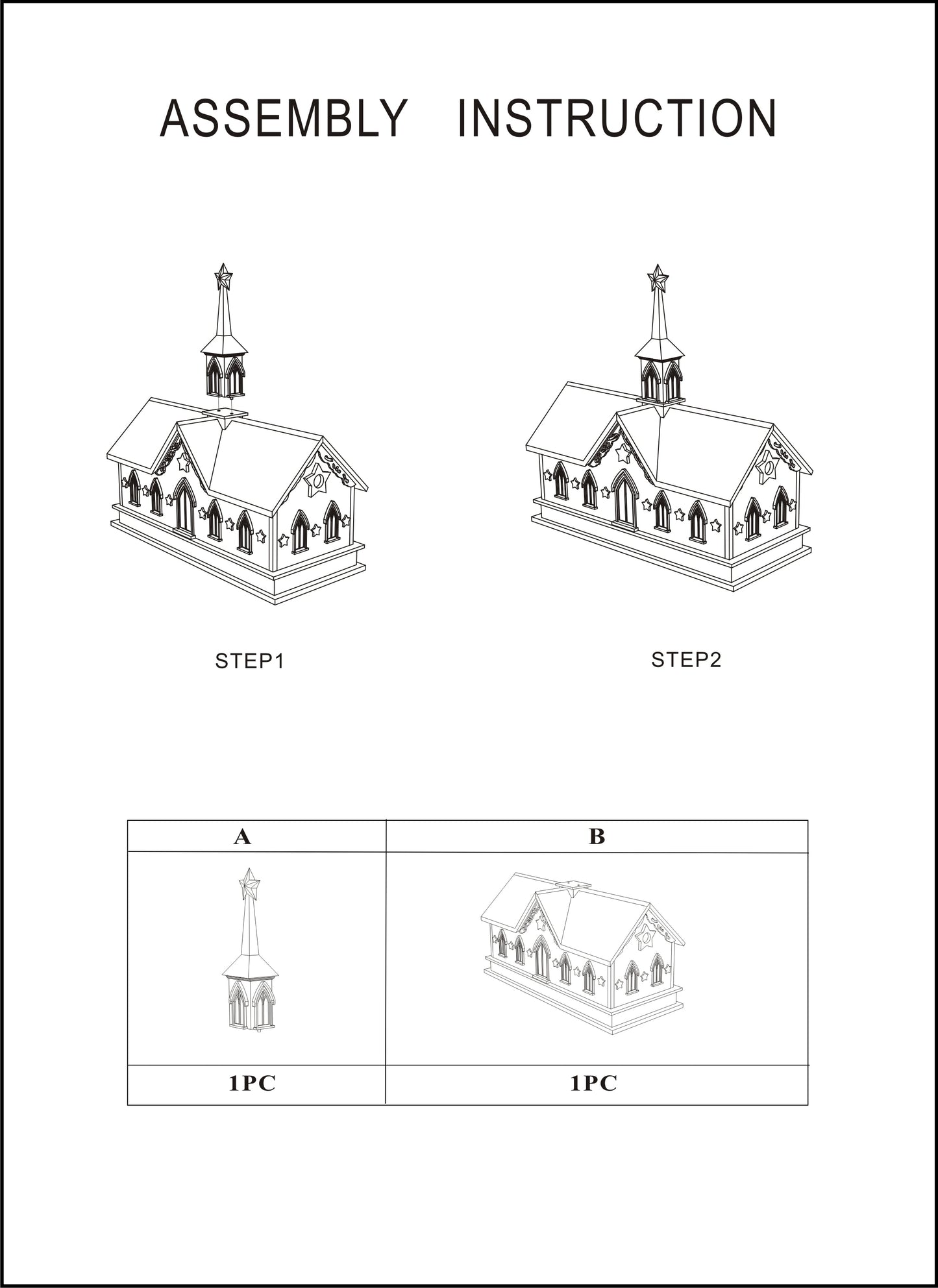 Star Barn Bird House