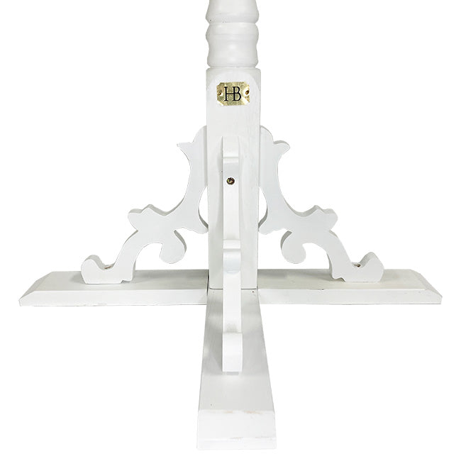 Classic Tall Pedestal with Auger, White, 5'