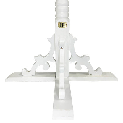 Classic Tall Pedestal with Auger, White, 5'