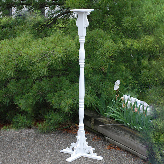 Classic Tall Pedestal with Auger, White, 5' - BIRDLOVER