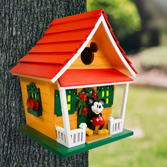 Mickey Mouse Bird House, Red and Yellow - BIRDLOVER