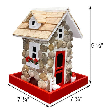 Guest Cottage Stone Bird Feeder