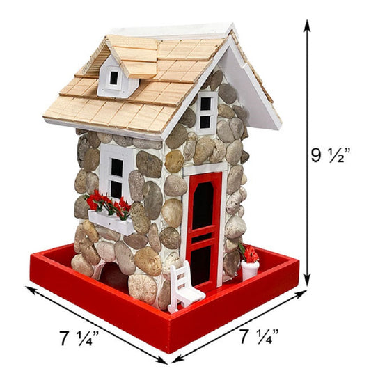 Guest Cottage Stone Bird Feeder - BIRDLOVER