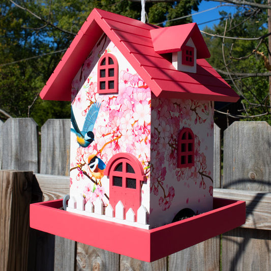 Homestyle Bird Feeder, Cherry Blossom with Chickadee - BIRDLOVER