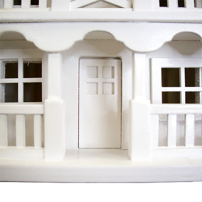 Novelty Cottage Bird House, White