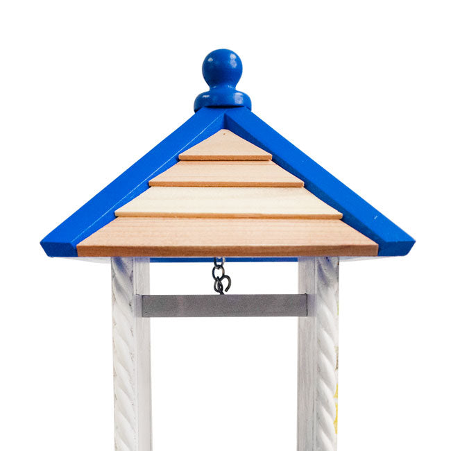 Townhouse Bird Feeder, Bluebirds w/Camellia