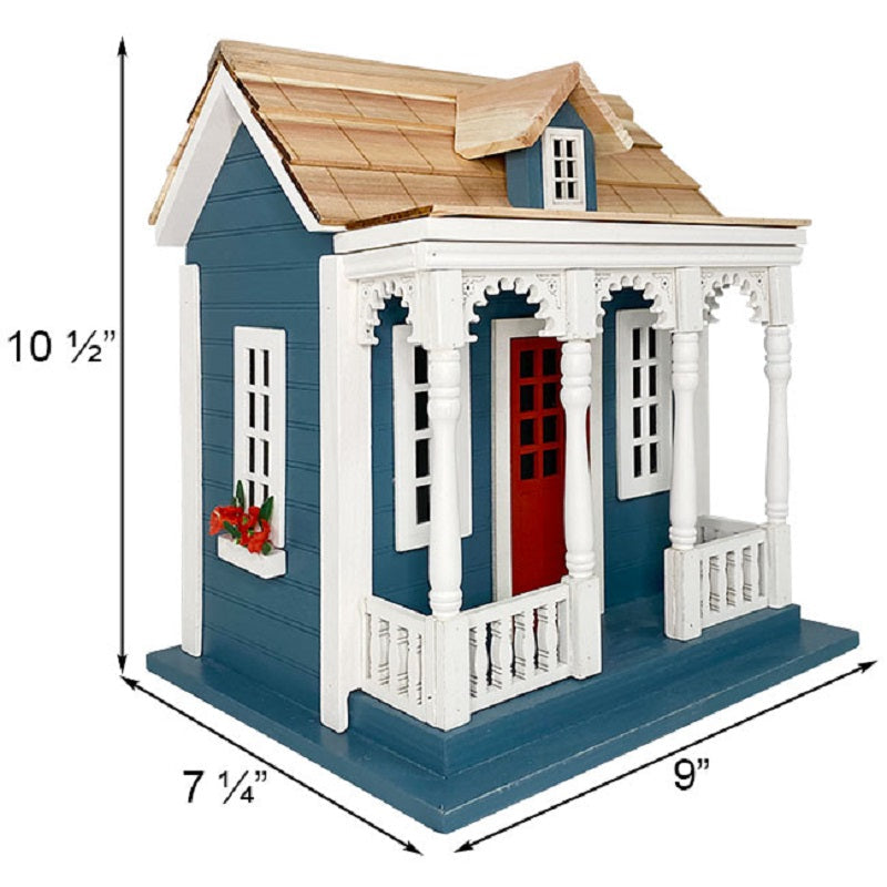 Bristol Cottage Bird House, Blue