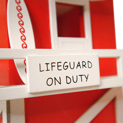 South Padre Island Lifeguard Shack w/Texas Flag Bird House