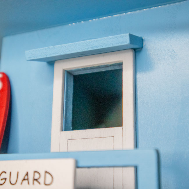 Lifeguard Shack Bird House, Blue