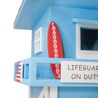 Lifeguard Shack Bird House, Blue