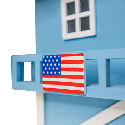 Lifeguard Shack Bird House, Blue