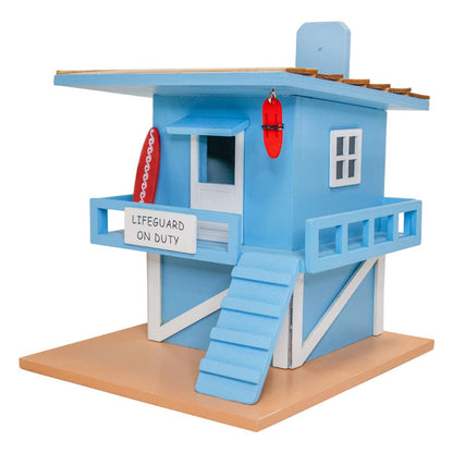 Lifeguard Shack Bird House, Blue
