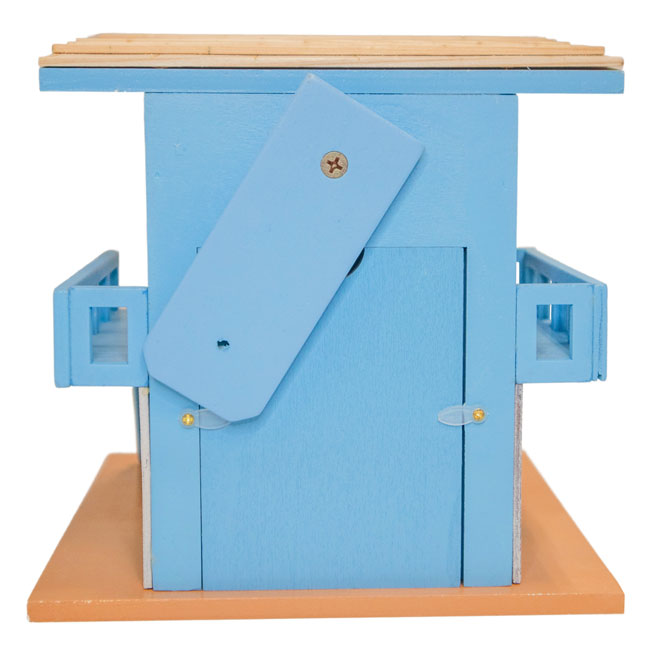 Lifeguard Shack Bird House, Blue