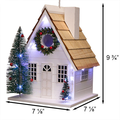 Christmas Chateau Bird House with LEDs