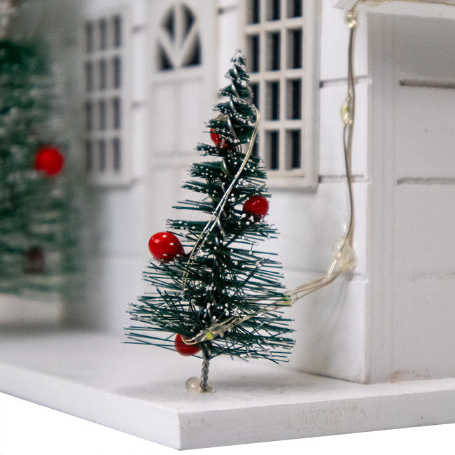 Christmas Chateau Bird House with LEDs