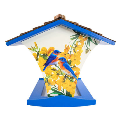 Happy Hopper Bird Feeder, Bluebird with Camellia