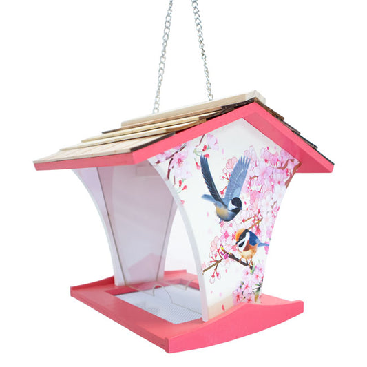Happy Hopper Bird Feeder, Cherry Blossom with Chickadee - BIRDLOVER