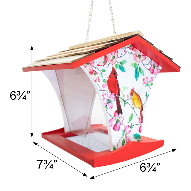 Happy Hopper Bird Feeder, Cardinals and Dogwood