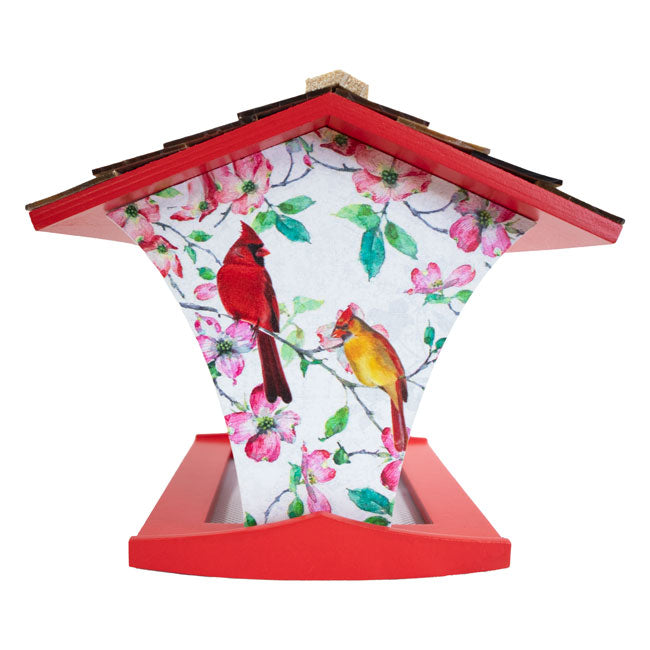 Happy Hopper Bird Feeder, Cardinals and Dogwood