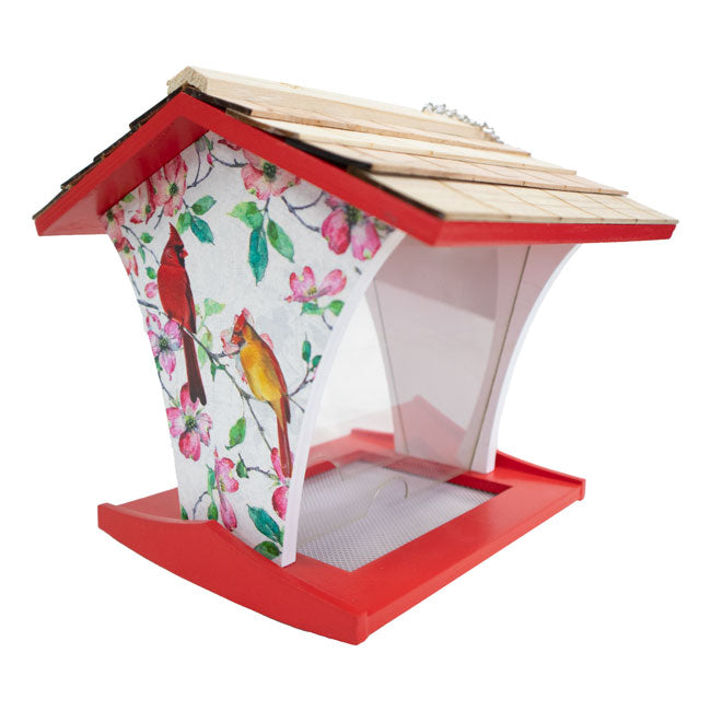 Happy Hopper Bird Feeder, Cardinals and Dogwood