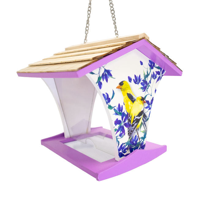 Happy Hopper Bird Feeder, Goldfinch and Clematis