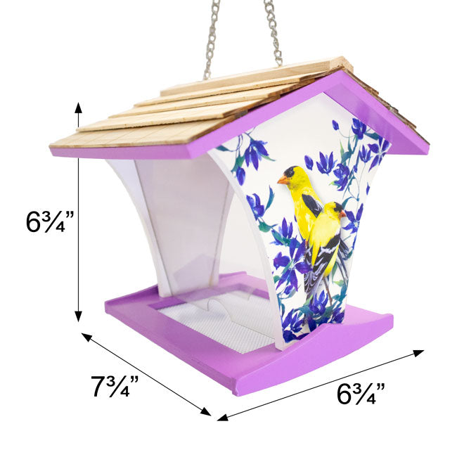 Happy Hopper Bird Feeder, Goldfinch and Clematis