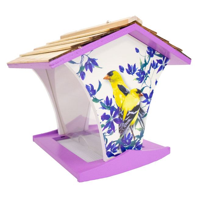 Happy Hopper Bird Feeder, Goldfinch and Clematis