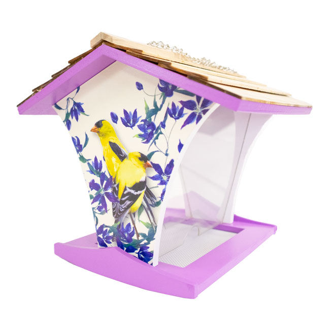 Happy Hopper Bird Feeder, Goldfinch and Clematis