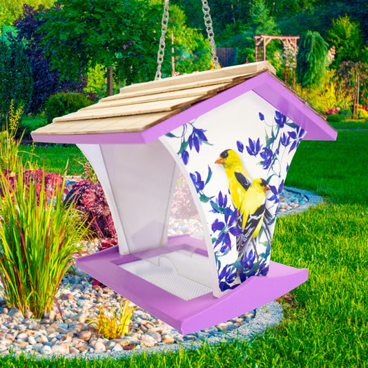 Happy Hopper Bird Feeder, Goldfinch and Clematis - BIRDLOVER