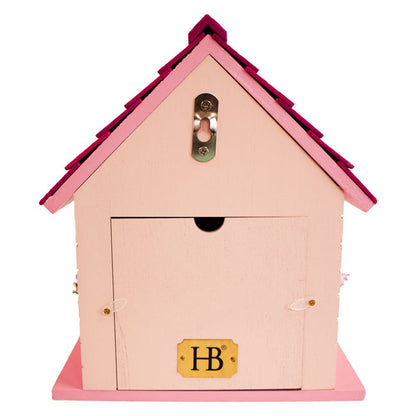 Kitty Cottage Bird House, Pink