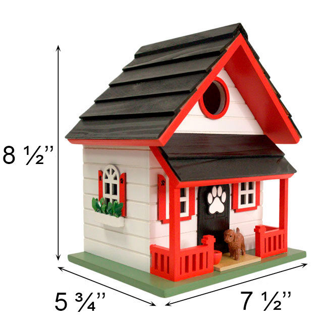 Bow Wow Bird House, White