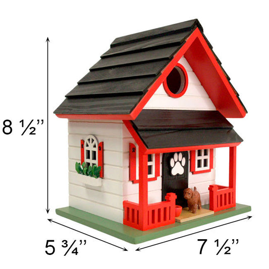 Bow Wow Bird House, White - BIRDLOVER