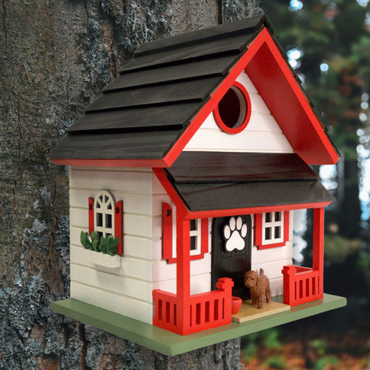 Bow Wow Bird House, White - BIRDLOVER