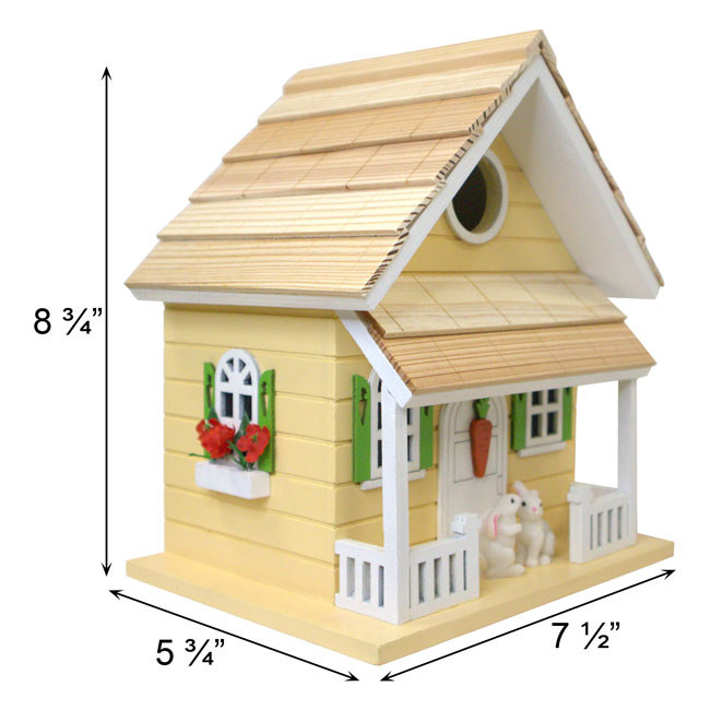 Bunny House BirdHouse, Yellow