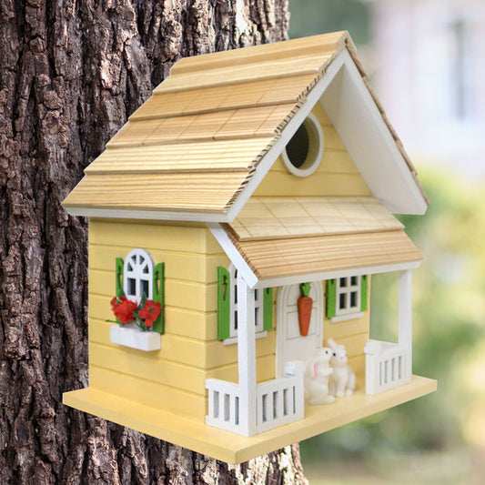 Bunny House BirdHouse, Yellow - BIRDLOVER