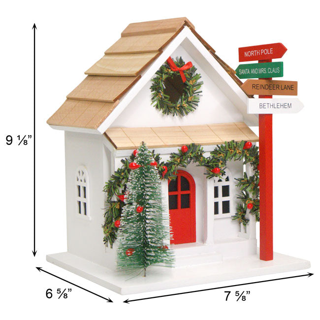 Sign Post Holiday House Bird House