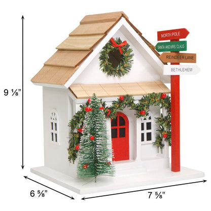 Sign Post Holiday House Bird House
