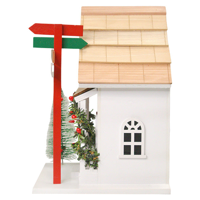 Sign Post Holiday House Bird House