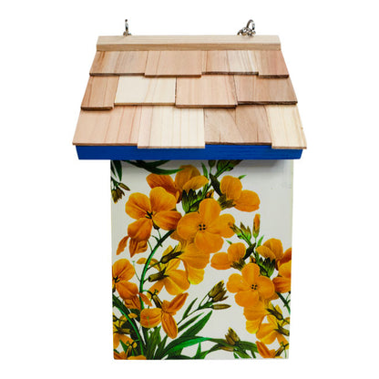Cottage Bird House, Bluebirds and Camellia
