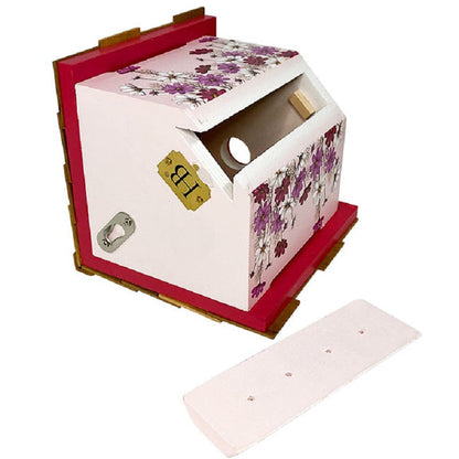 Hanging Wren House with Floral Print