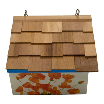 Wren House for California, Quail and Golden Poppy