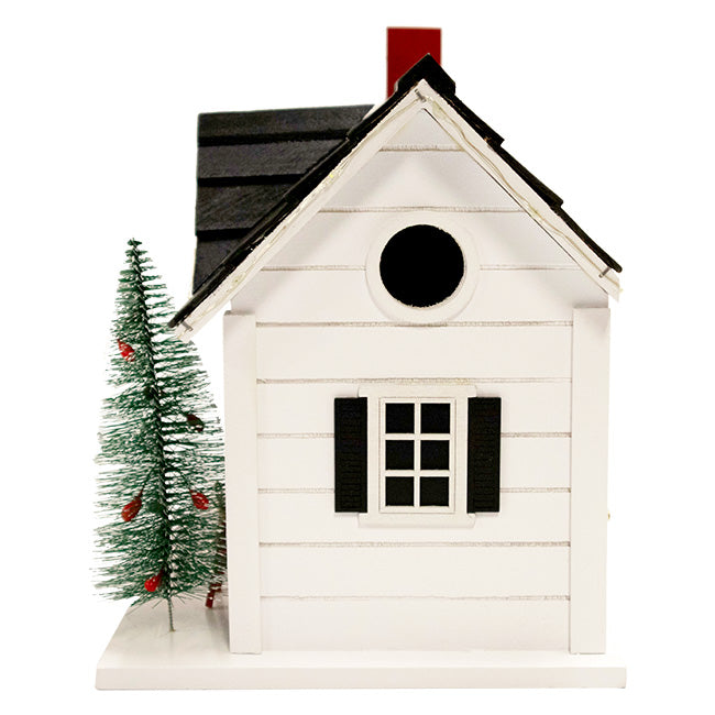 Holiday Ski Chalet Bird House with LEDs