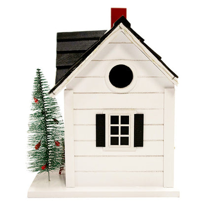 Holiday Ski Chalet Bird House with LEDs