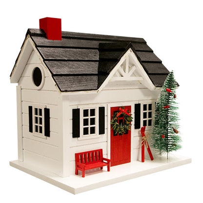 Holiday Ski Chalet Bird House with LEDs