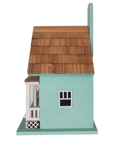 Beachside Cottage Bird House, Seafoam Blue