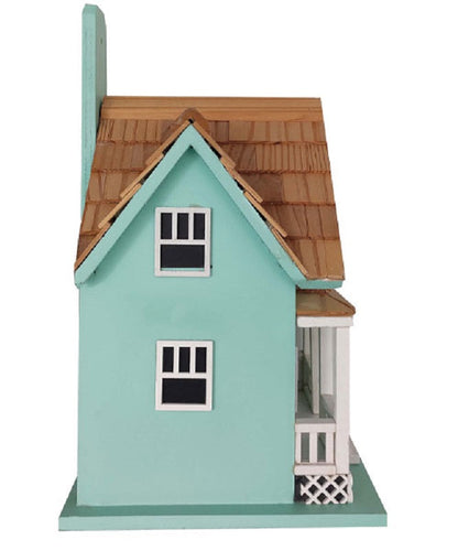 Beachside Cottage Bird House, Seafoam Blue