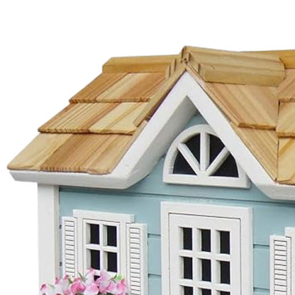 Nantucket Cottage Bird House, Blue